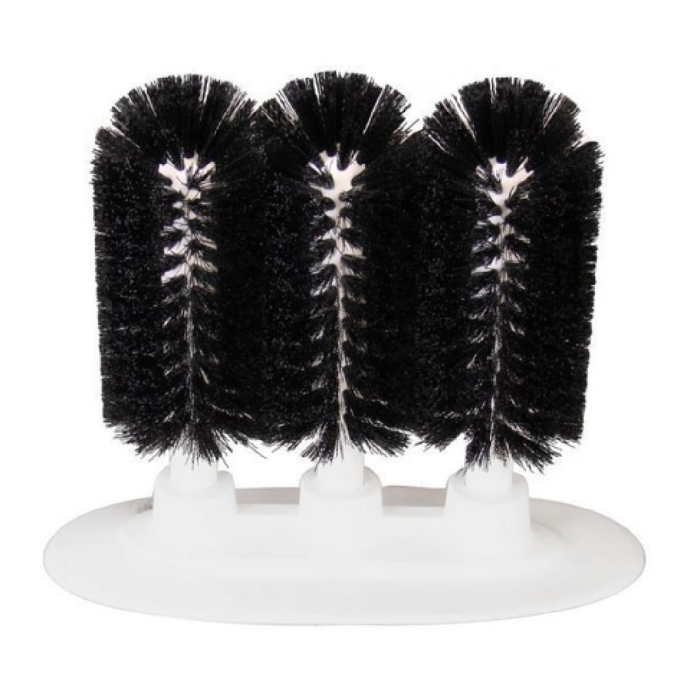 Omcan 46352 (46352) Glass Washer Brush (3) Nylon Brushes With Polypropylene Suction Grip Base