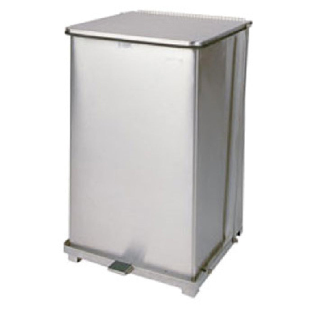 Rubbermaid FGST40SSPL - The Defenders® Step Can, With Wheels, 19" Sq X 30" H