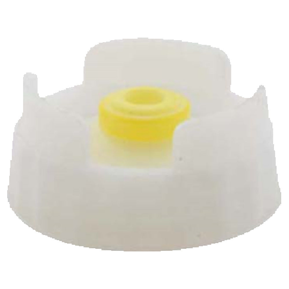 Franklin Machine Products 280-1905 FIFO Dispensing Cap For FIFO Multi-purpose Squeeze Bottles Clear Plastic With Medium Sized Yellow Valve