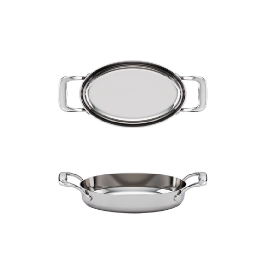 Tuxton RTVH-080 TuxCLAD 8-Inch Oval Pan 22-Fluid Ounce 5.0"W X 8.0"L X 1.5"H