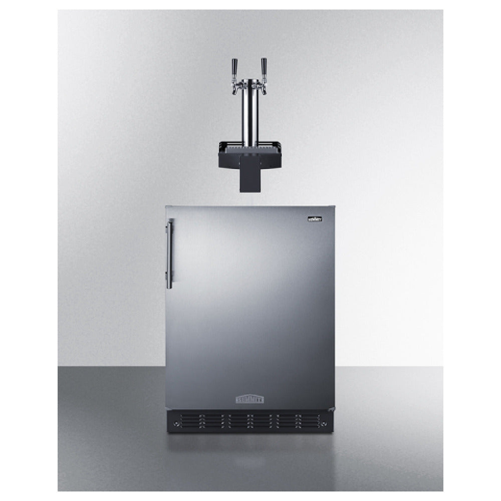 Summit SBC7BRSFLTWCFADA Floating Tap Built-In Cold Brew Coffee Kegerator (requires No Alterations To Your Countertop)