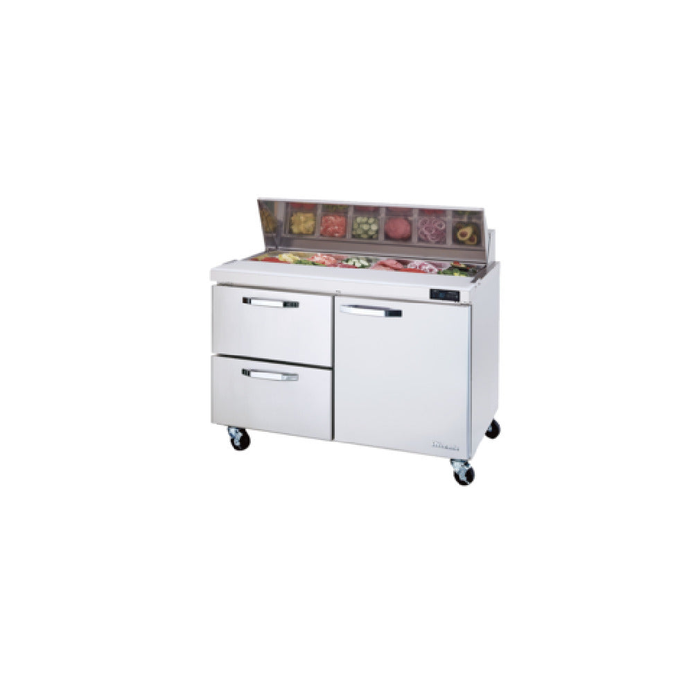 Blue Air BLPT48-D2L-HC Sandwich Prep Table Two-section 48-3/8"W