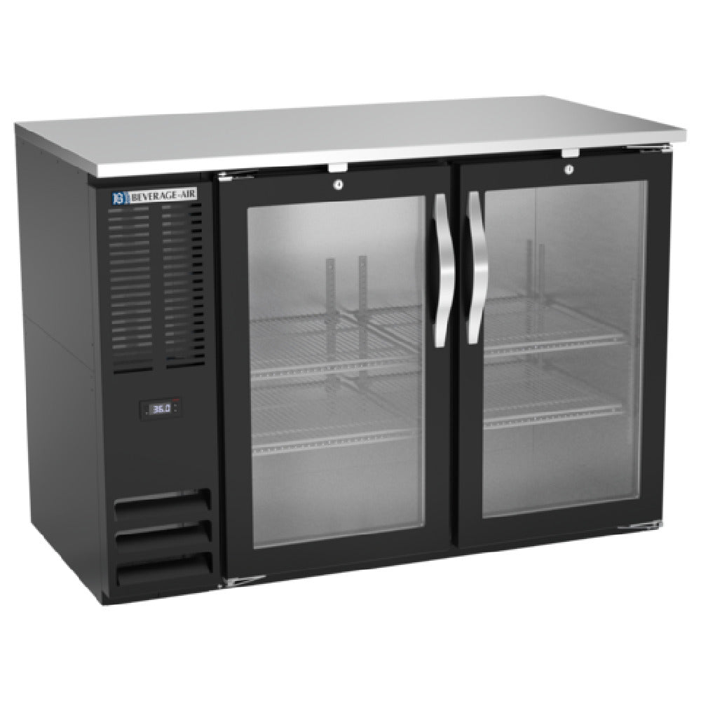 Beverage Air BBN48HC-FG-B - Refrigerated Food Rated Back Bar Storage Cabinet, Two-section
