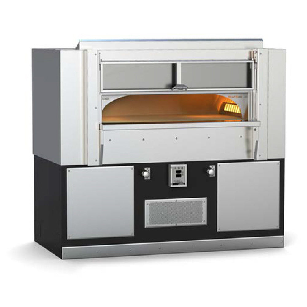Wood Stone FD-8645-RFGL-IRW Fire Deck Stone Hearth Oven Radiant Flame Left Side With Infrared Under Floor Burner And Mandatory Wood Burning On Right Side