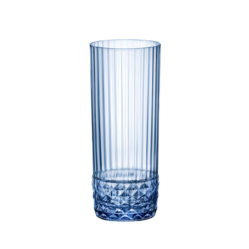 Steelite 49212Q950 Long Drink Glass 13-1/2 Oz. (H 6-1/4" M 2-5/8" T 2-5/8" B 2-1/4") Sapphire Blue