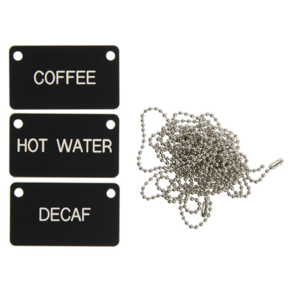 Hubert 60091 - Airpot Sign Set, 3-piece, 2-3/8" X 1-3/4"H