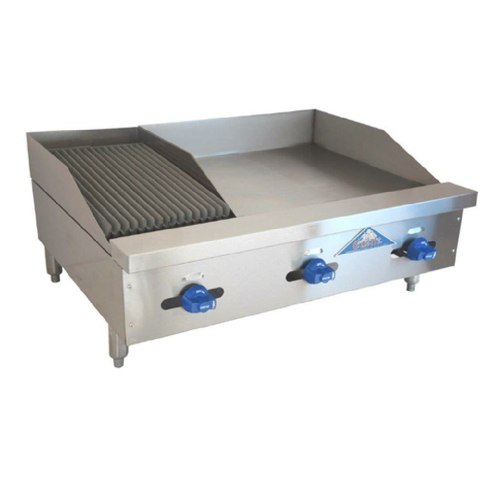Comstock-Castle FHP36-24T-1LB Char-Broiler/Griddle Combination Countertop Gas