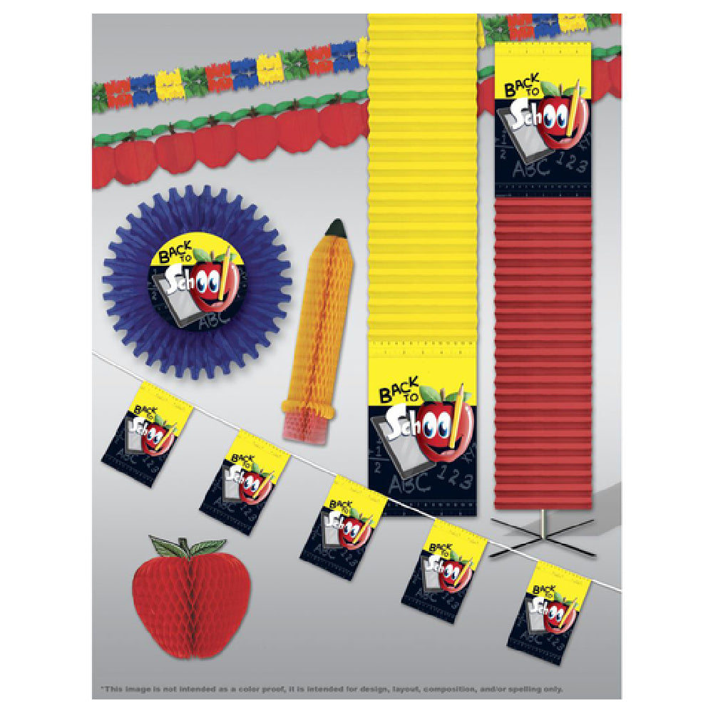 Hubert 99188 - Decoration Kit, Back To School, 3000 Sq. Ft.