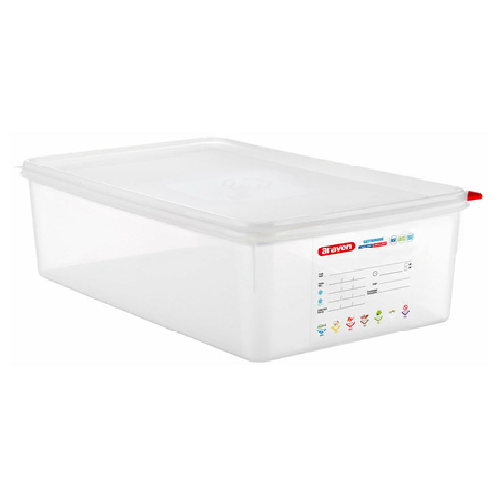 Carlisle 03037 Araven Food Storage Container 22.2 Qt. 20-7/8" X 12-3/4" X 6"
