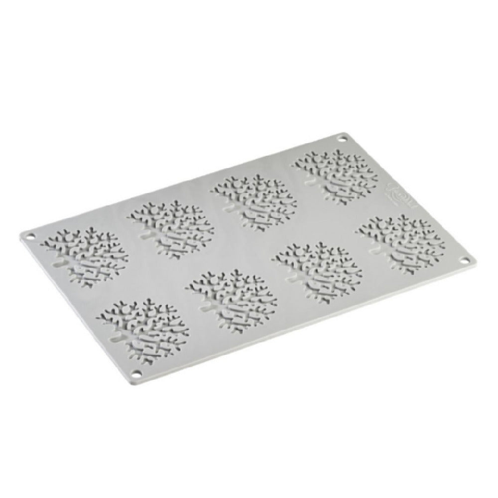 JB Prince MA367 - Coral Silicone Mold, 2.95"W X 2.32"D X 0.08"H, (8) Forms