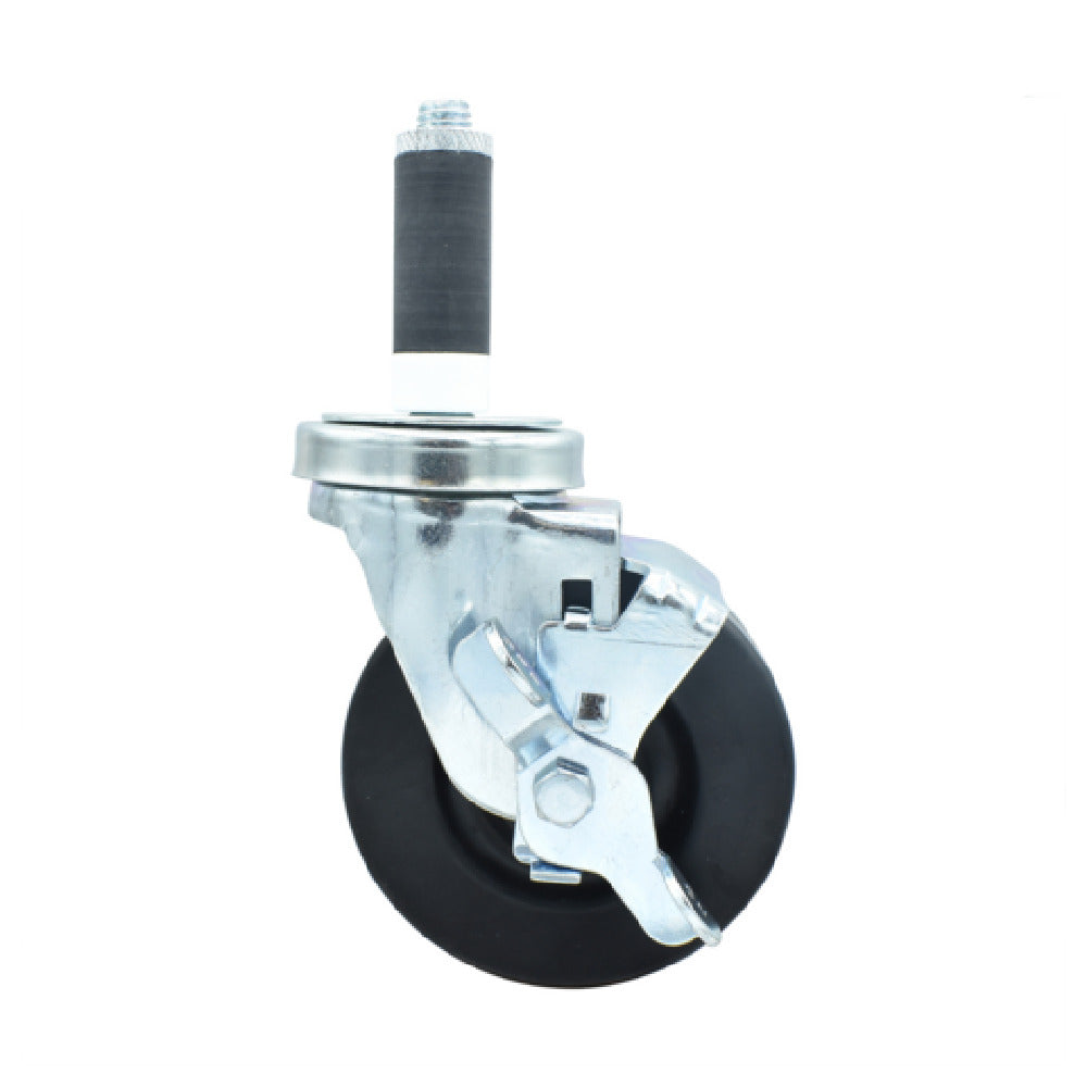BK Resources 4SBR-1RA-HR-TLB - Swivel Caster, 1" Expanding Stem, 4" Hard Rubber Wheel