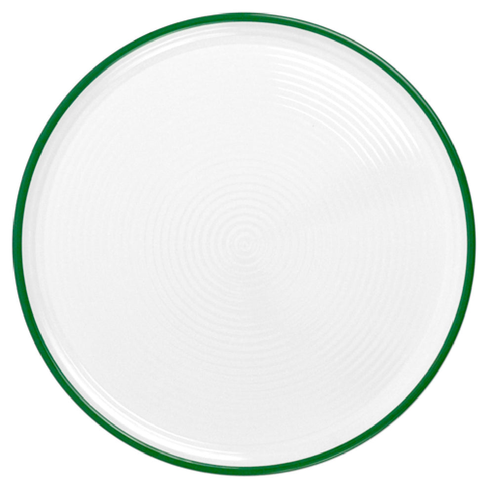 Bauscher Hepp T3014G - Ripple Pizza Plate, 13-3/4” Dia., Round With Geometric Circular Ripple Pattern
