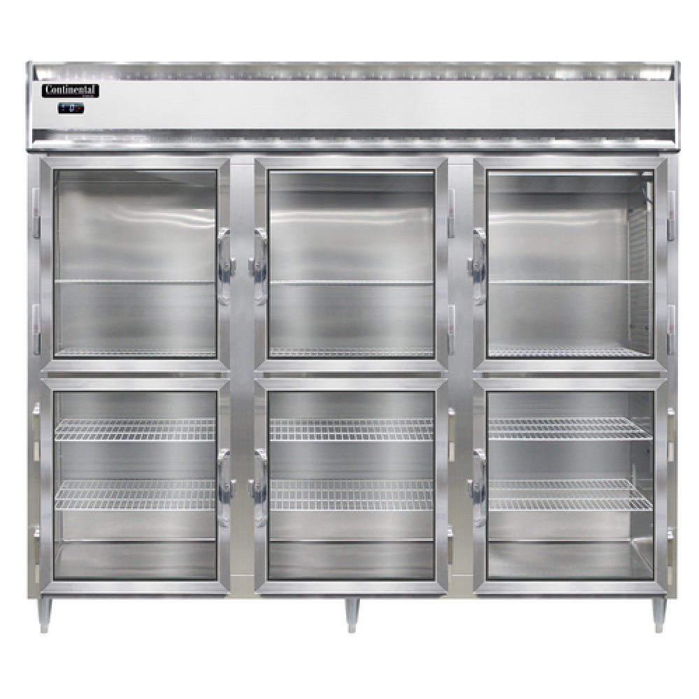 Continental Refrigerator DL3FE-SA-GD-HD Designer Line Wide Freezer Reach-in 85-1/2"W
