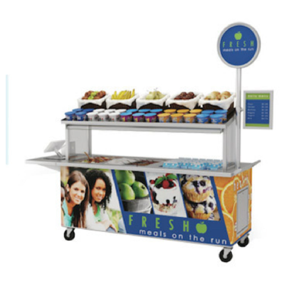 Low Temp Industries MPC-74 Multipurpose Cart 74-3/8"W X 30"D X 34"H 14 Gauge Stainless Steel Top