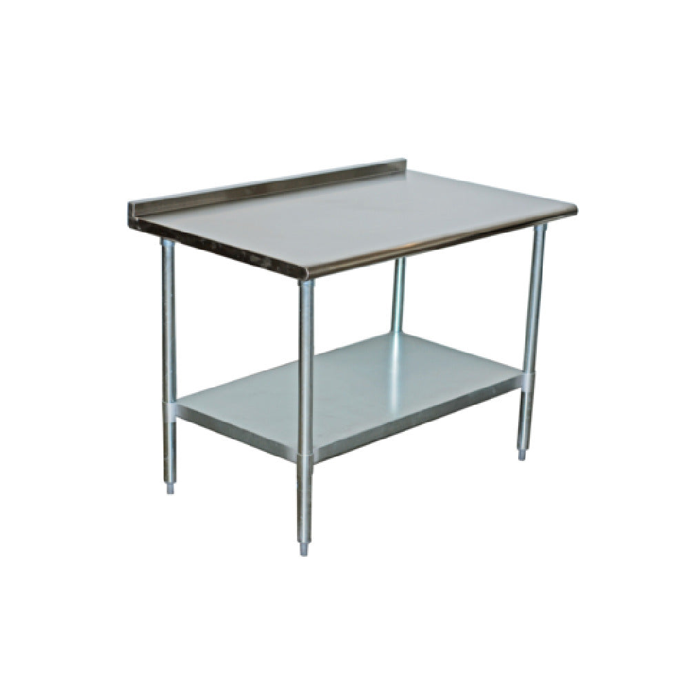 Serv-Ware T3060CWP-4-T-V - Serv-Ware - Tables - 60" Work Table - W/ Turnup (30" Depth) - Dimensions: 60" W X 30" D X 34" H