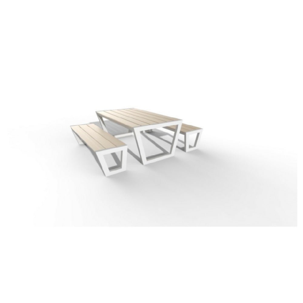 Plantation Prestige Commercial Furniture 8887065-0352 Avondale Picnic Table Rectangular Table Dimensions: 35-3/4"W X 70"L