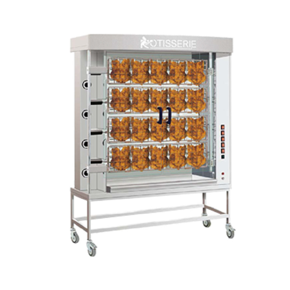 Rotisol FFS1425-4G-SS_LP FauxFlame™ SPATCHCOCK Rotisserie Oven Gas Countertop
