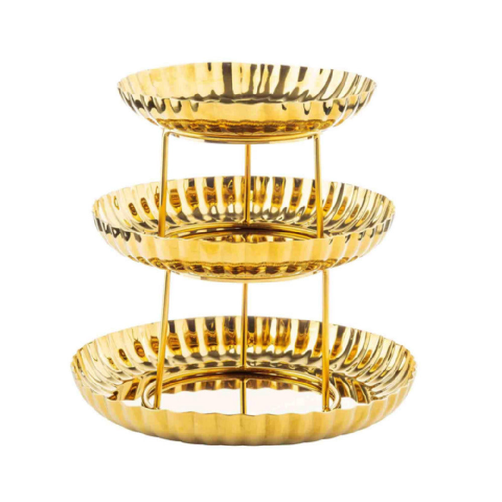 TableCraft Products 13454 - Three-Tiered Seafood Tower, 13-1/2"W X 13-1/2"D X 13"H