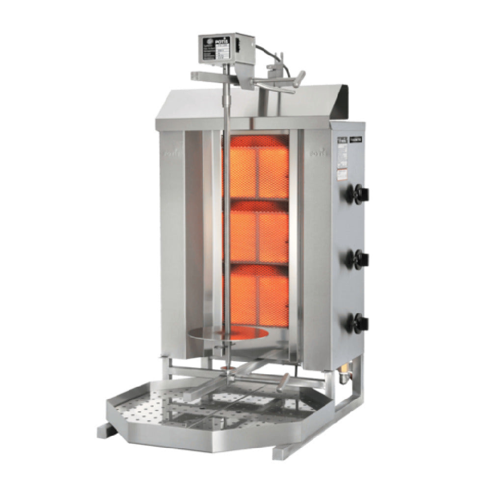 Omcan 49160 (GD3/MU) Trento Potis Doner Kebab Machine/Vertical Broiler Natural Gas