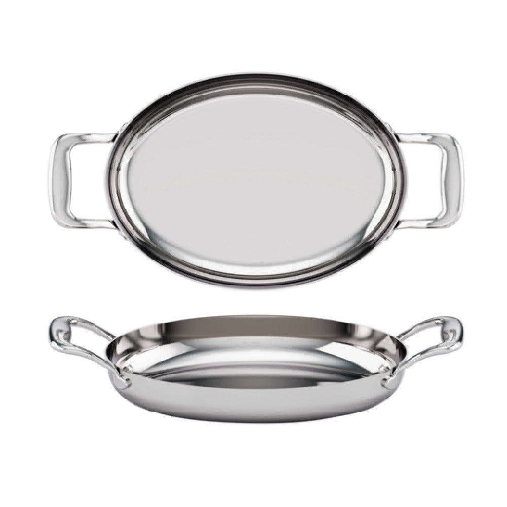Tuxton RTVH-120 TuxCLAD 12-Inch Oval Pan 60-Fluid Ounce 8.0"W X 11.75"L X 1.75"H