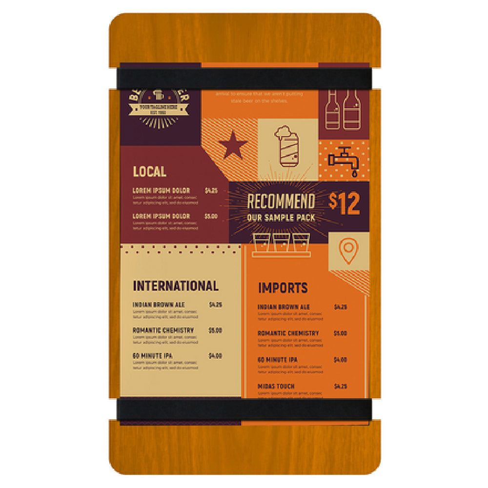 Menu Solutions WDRBB-A Menu Board Holds 5-1/2" X 8-1/2" Insert Double Panel With 2 Views