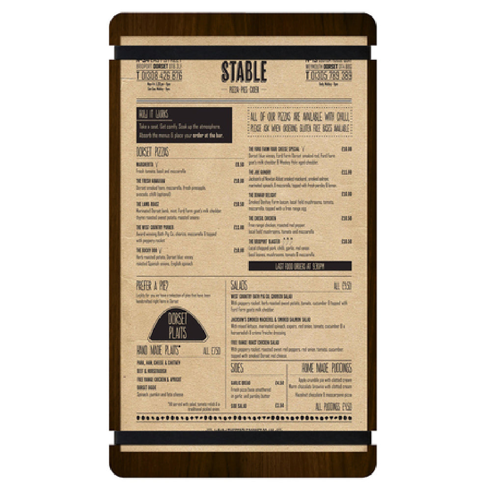 Menu Solutions WDRBB-D Menu Board Holds 8-1/2" X 14" Insert Double Panel With 2 Views