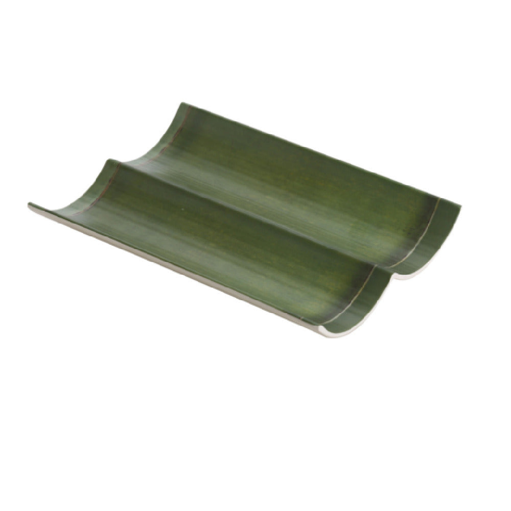 Yanco BA-3109 Bamboo Style Divided Plate 8-1/2"L X 5"W 2-compartments