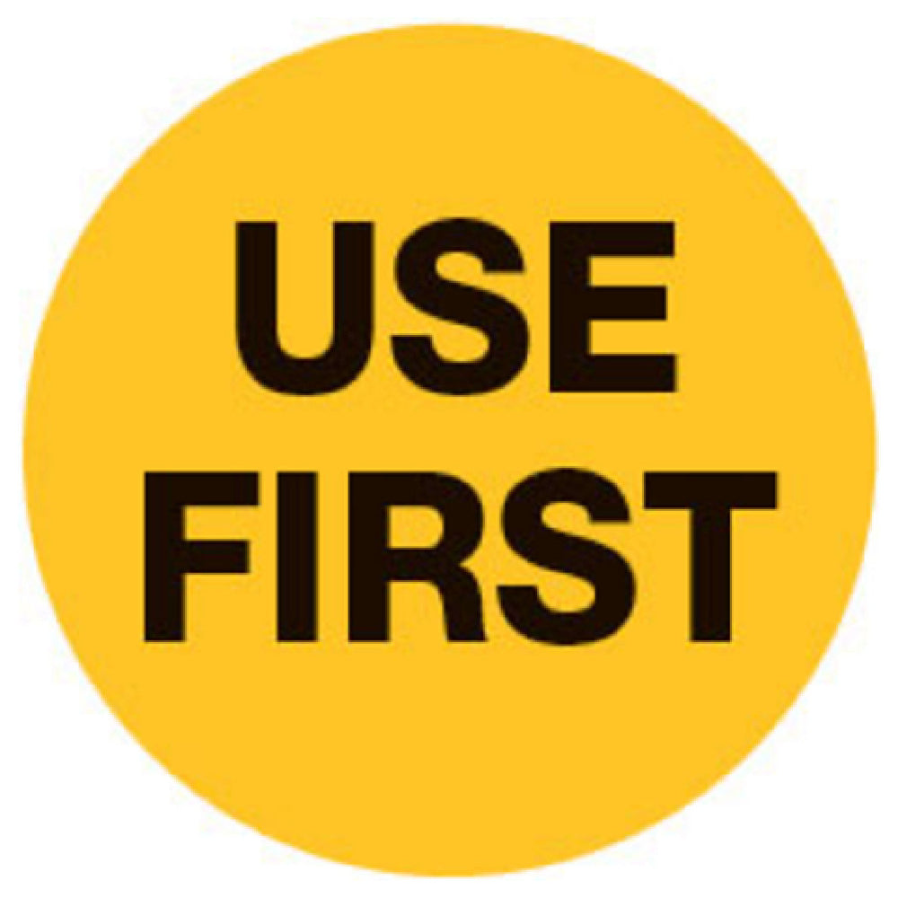 Hubert 83332 - Food Safety Label, "Use First", 3/4" Dia.