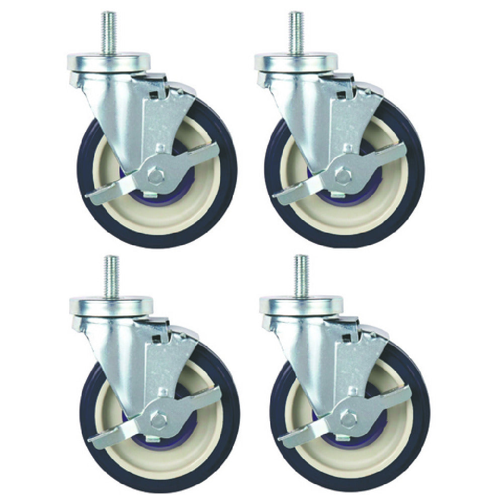 Hubert 94411 - Kratos® Set Of (4) 5" Swivel Casters W/Lock, For Kratos Steam Table