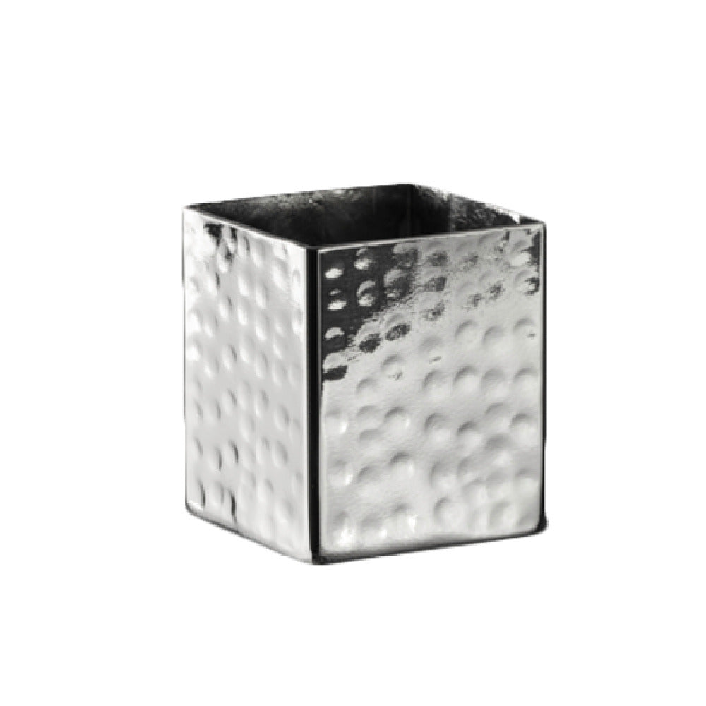 Steelite 7340MW013 Sugar Cube Holder 1-5/8"L X 1-3/4"H Hammered Mirror Finish