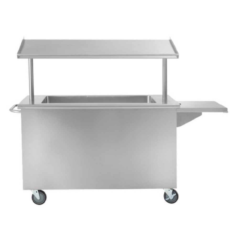 Hubert 27793 - Mobile Breakfast Cart, 26"W X 73"D X 55.75"H, With Ice Bin