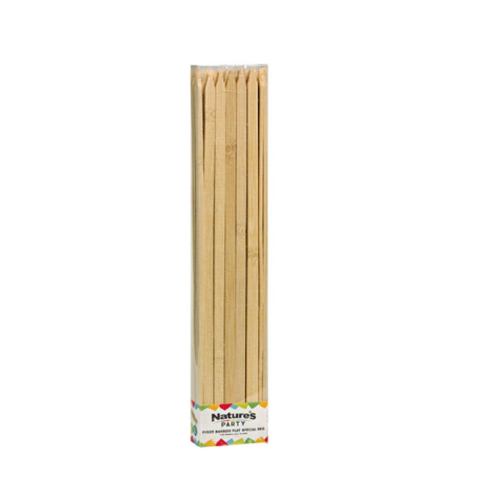 PacknWood 8NPBBFL25 - Flat BBQ Skewer, 9.84", Compostable