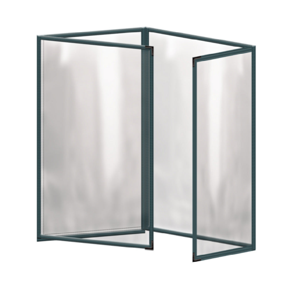 Risch TETQ 8.5X14 Deluxe Clear Sewn Menu Cover 8-1/2" X 14" Quad Pocket Fold-out