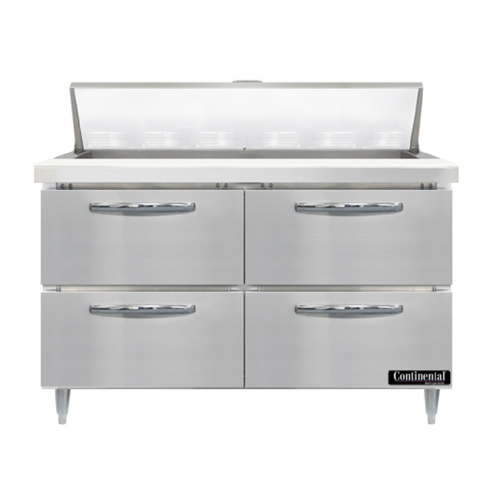 Continental Refrigerator D48N12-D Designer Line Sandwich Unit 48"W Two-section