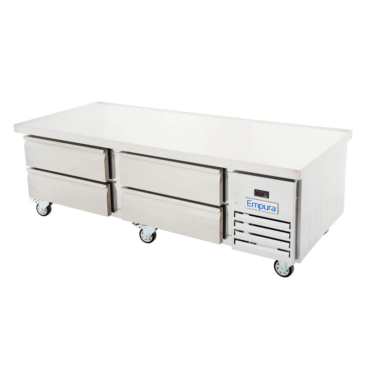 Empura Refrigeration E-KCBR72 Refrigerated Equipment Stand 74"W X 31.9"D X 26"H 10.8 Cu. Ft. Capacity