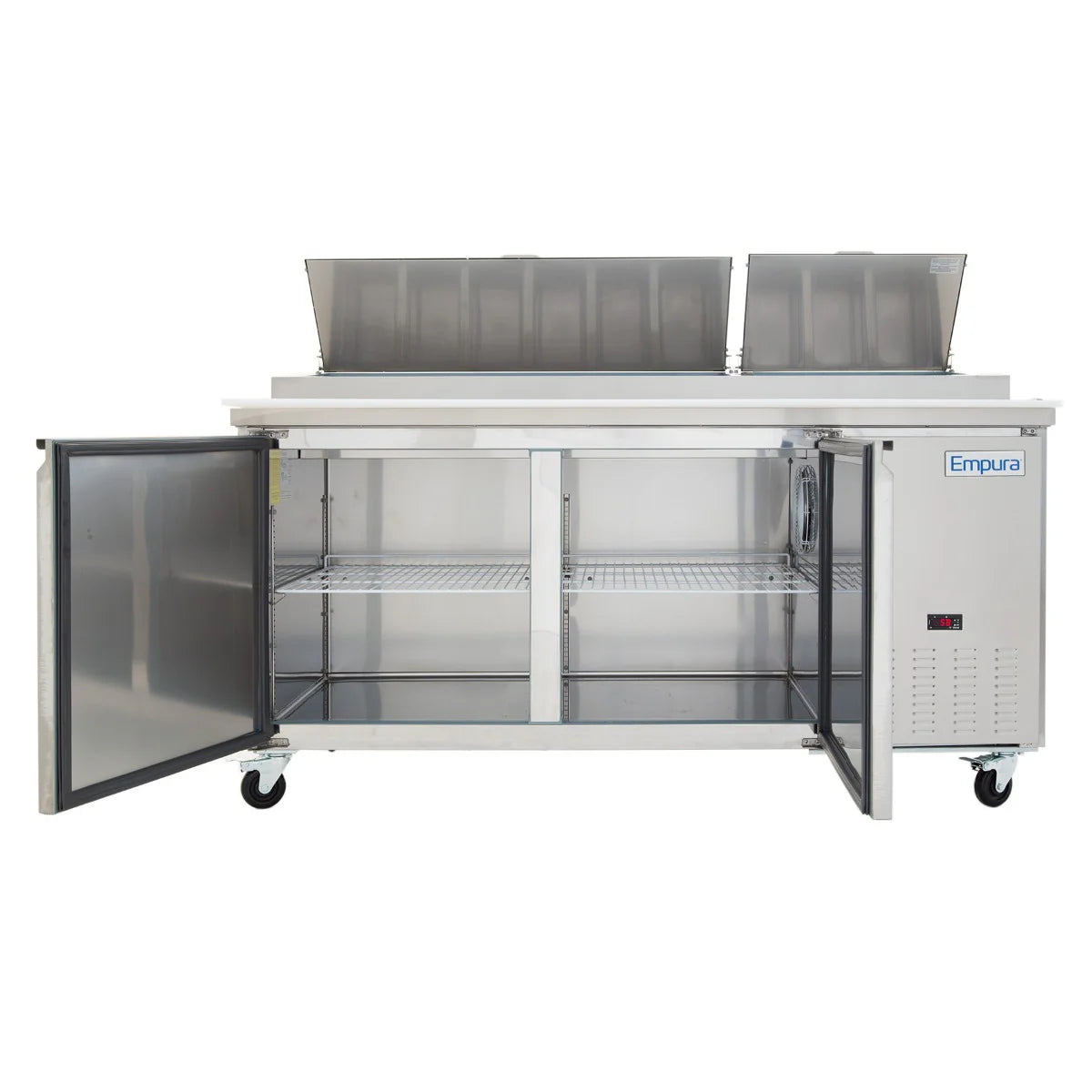 Empura Refrigeration E-KPP67 Pizza Prep Table 70.8"W X 32.3"D X 41.3"H 19 Cu. Ft. Capacity
