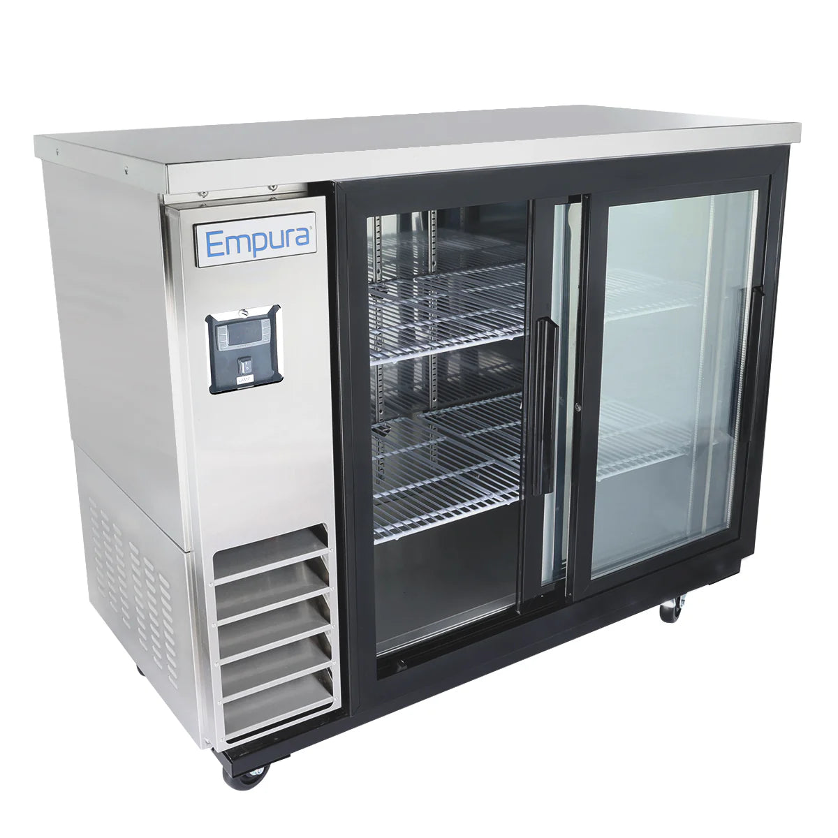 Empura Refrigeration E-KBB48-2G-24SD-S Back Bar Cooler 49.1"W X 24.4"D X 41.7"H 12.5 Cu. Ft. Capacity