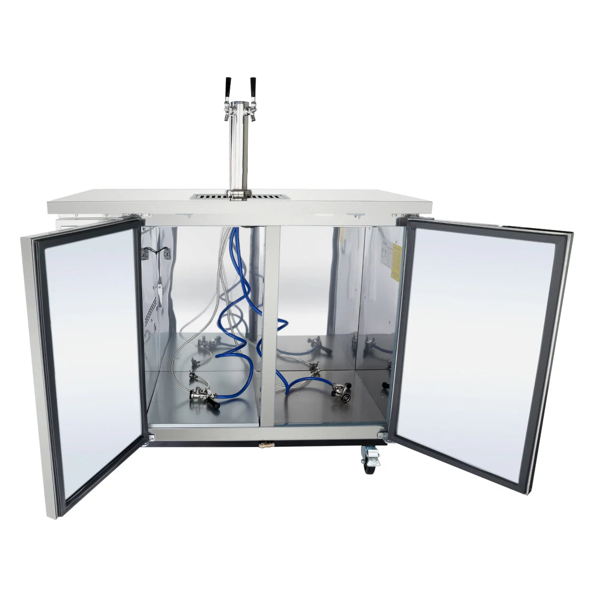 Empura Refrigeration E-KDD2-1-S Direct Draw Beer Dispenser 49.1"W X 24.41"D X 41.9"H 12.5 Cu. Ft. Capacity