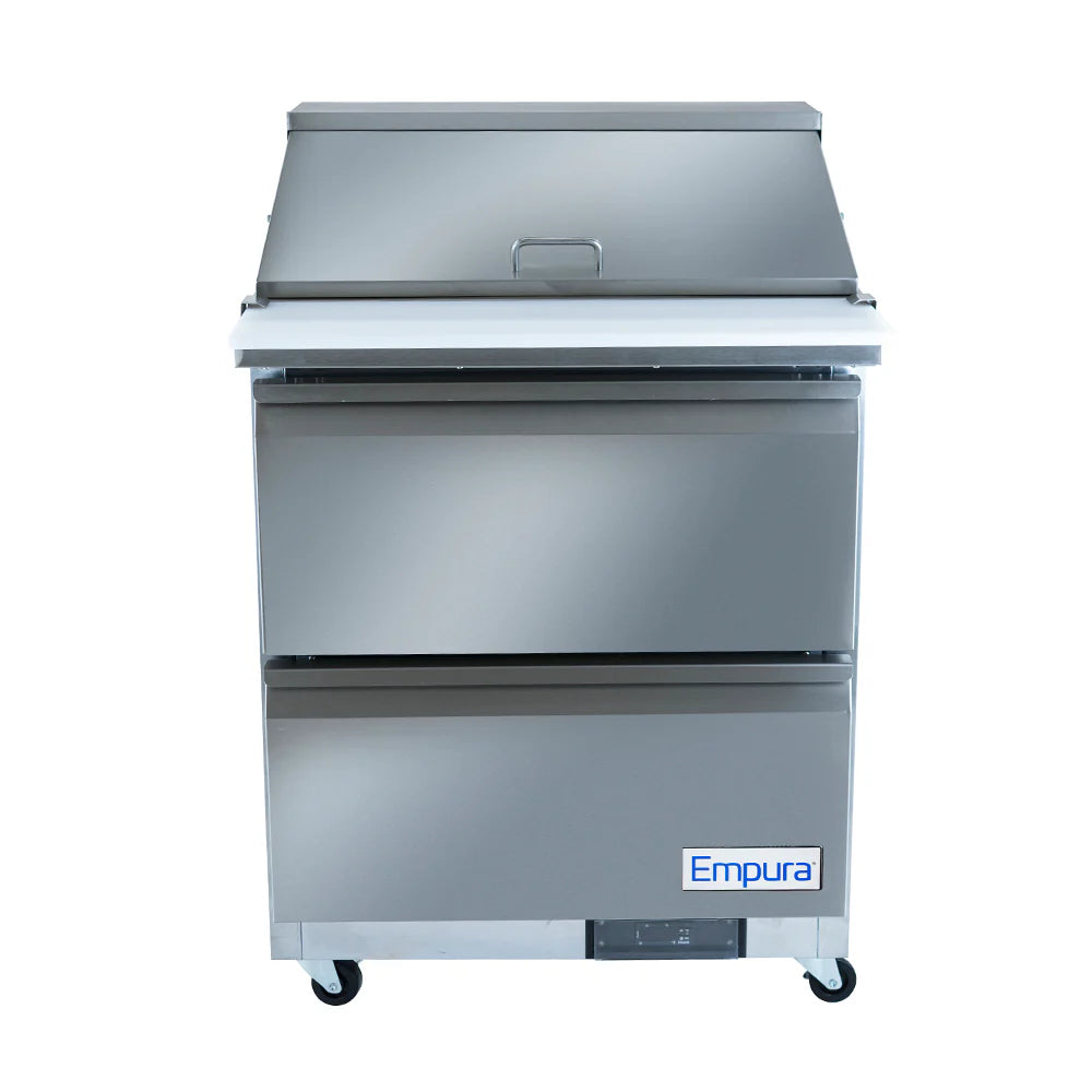 Empura Refrigeration E-KSP29M-D2 Refrigerated Sandwich/Salad Mega Top Prep Table With Drawers