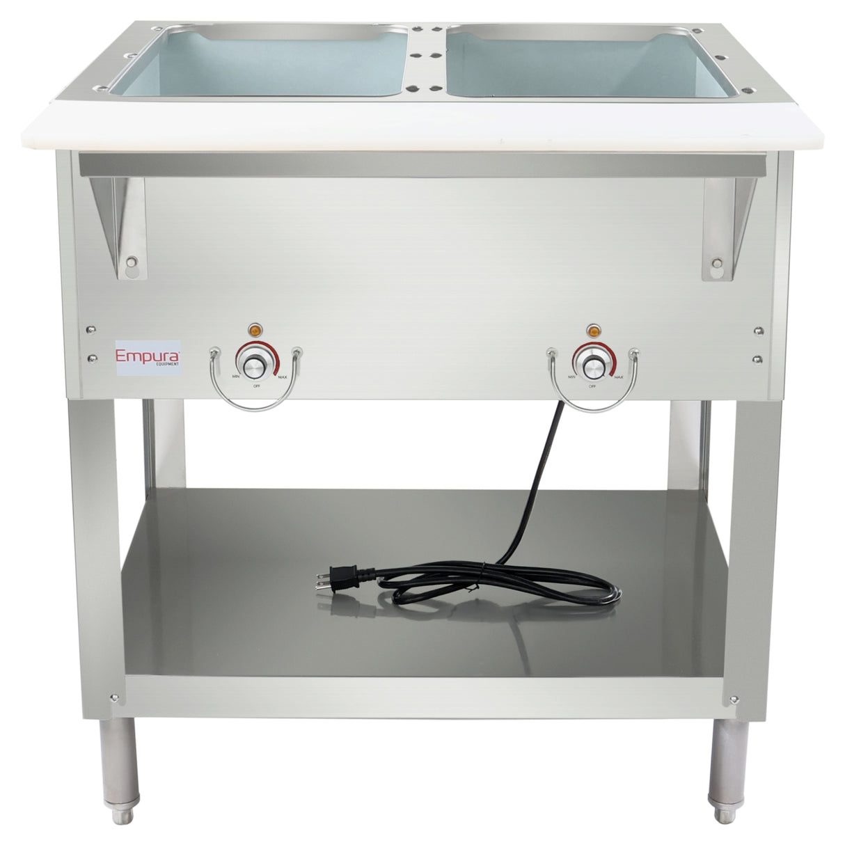 Empura Equipment E-ST-120/2 Steam Table 33"W X 31"D X 34.25"H Stainless Steel