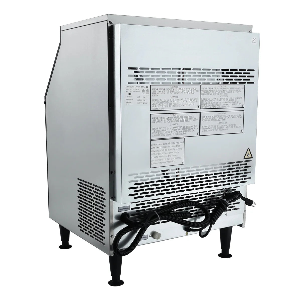 Empura Ice Machines E-UCF160 Ice Machine 26-3/16"W X 27-9/16"D X 38-1/2"H Undercounter