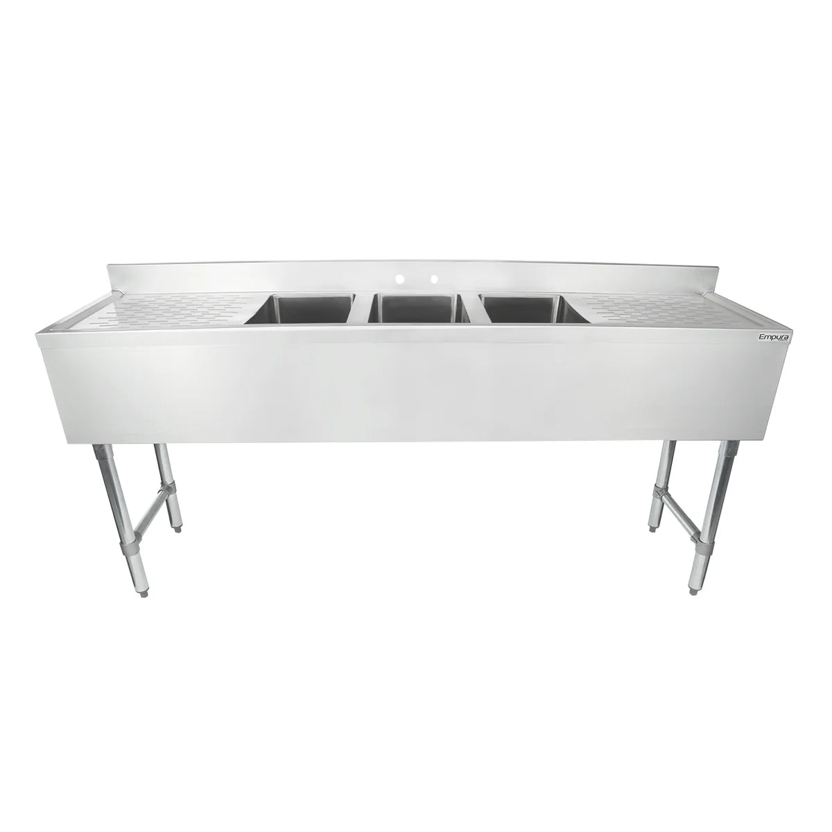 Empura Stainless EB3B101410LR19 Underbar Sink (3) Bowls (10" X 14" X 10") 3 Compartment