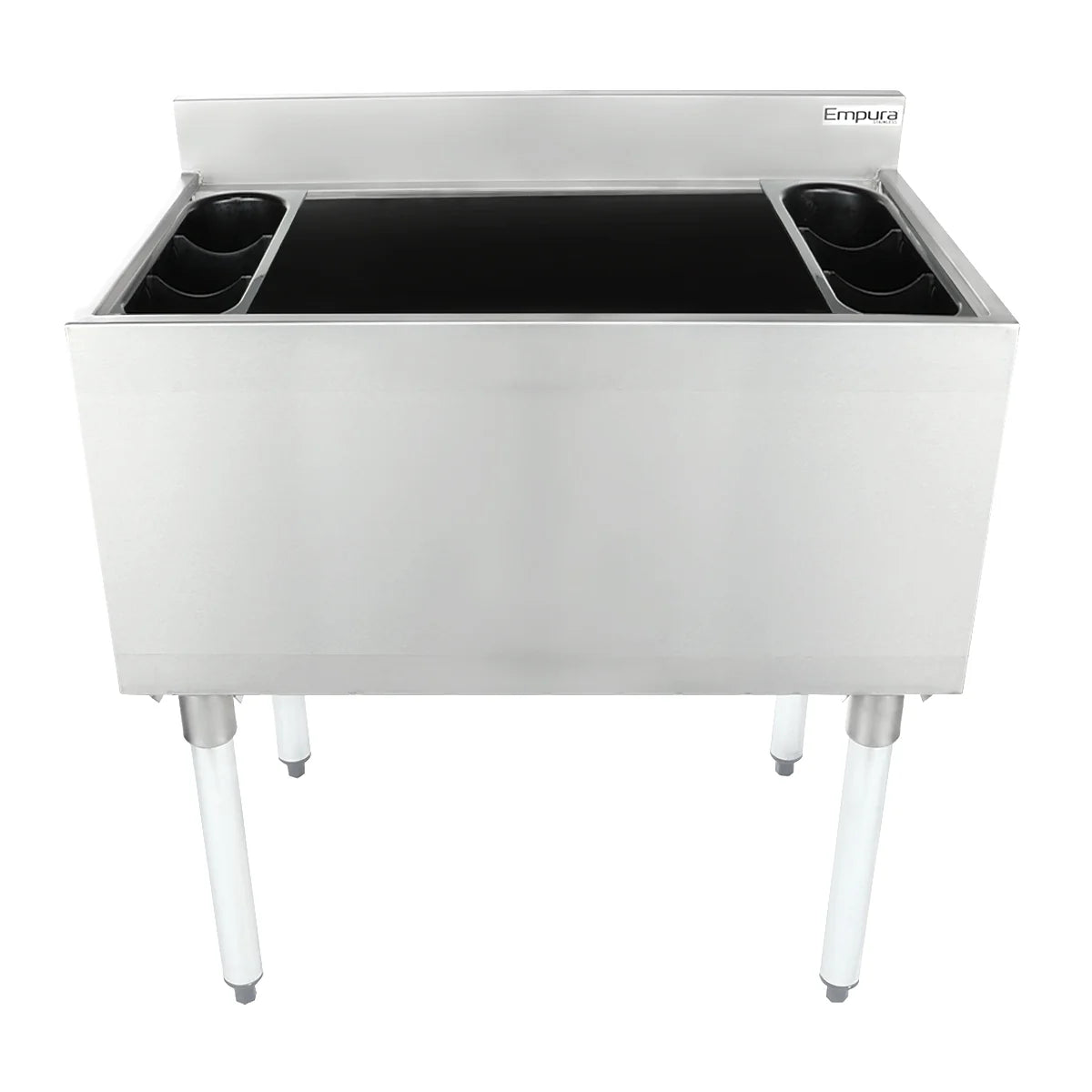 Empura Stainless EIB1830 Underbar Ice Bin 30"W X 18.5"D X 32.98"H 3" Backsplash