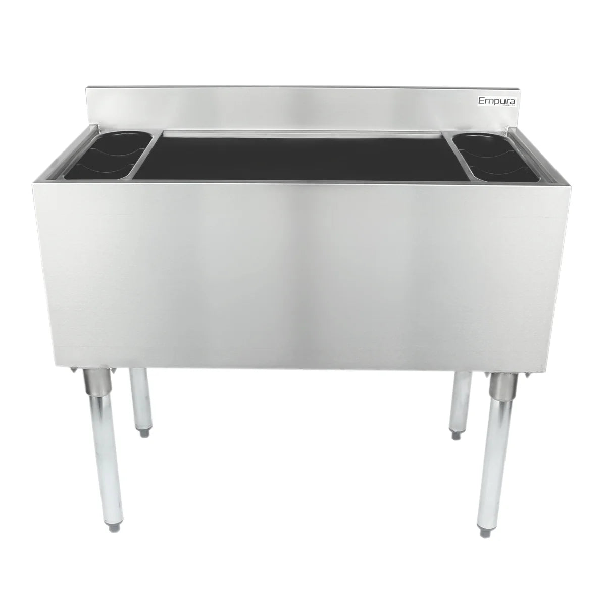 Empura Stainless EIB1836 Underbar Ice Bin 36"W X 18.5"D X 32.98"H 3" Backsplash