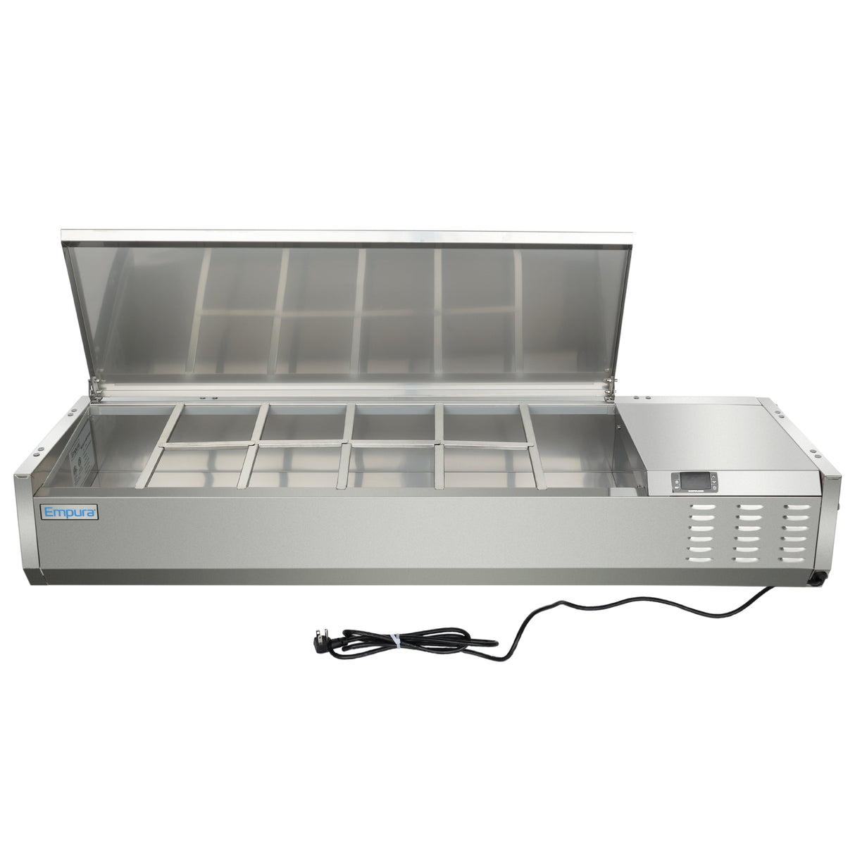 Empura Refrigeration E-KBRPS-55-S Refrigerated Countertop Prep Unit 55"W X 15-3/8"D X 11-15/16"H
