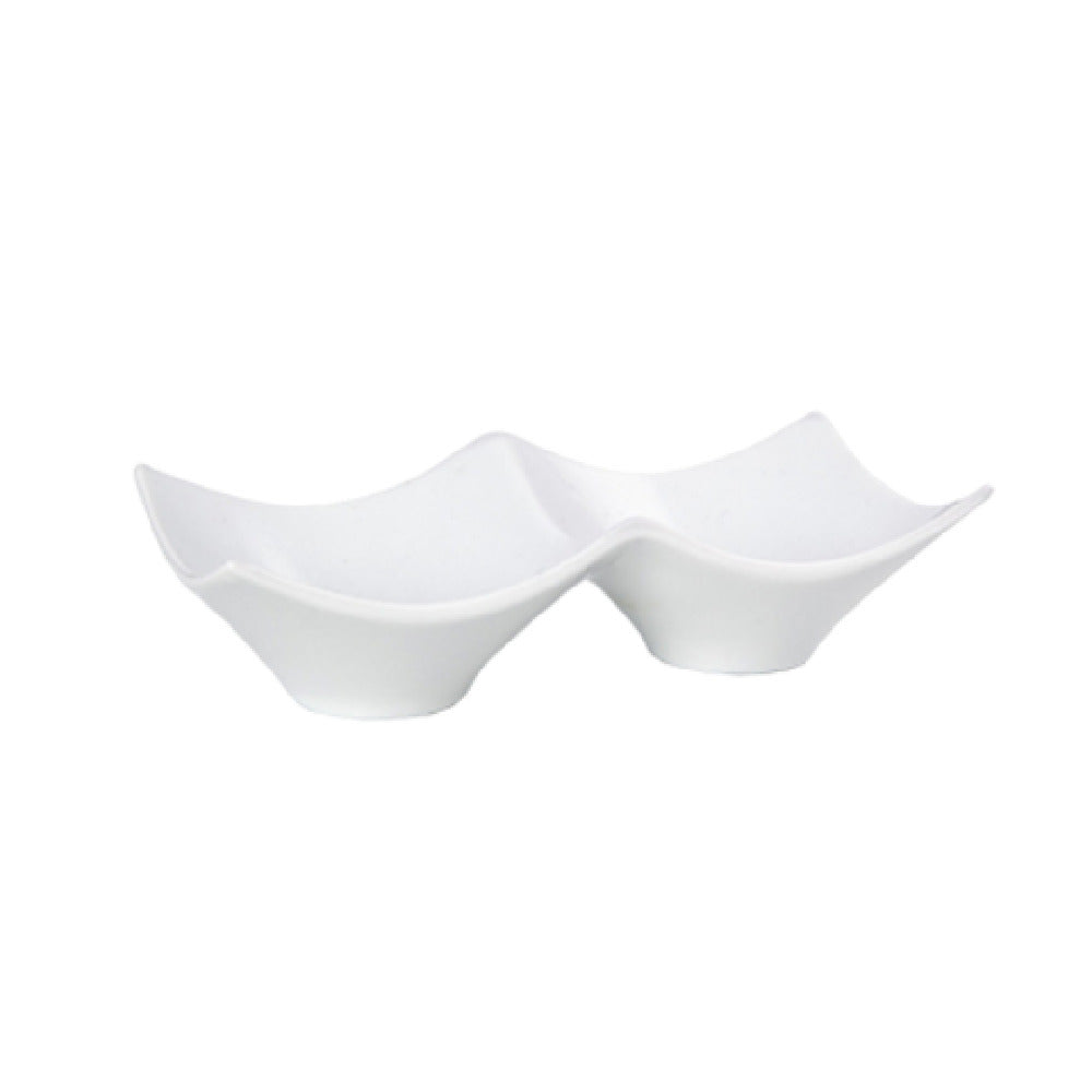 FOH DBO073WHP22 Origami® Divided Dish 2-compartment 2 Oz. Per Bowl