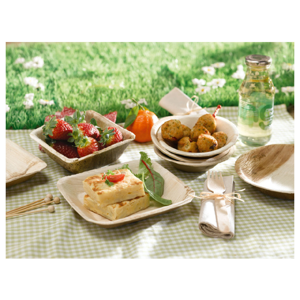 PacknWood 210BBA92C - Areca Palmying Dish, 1.2 Oz. 3.5" Dia. X 0.8"H, Yin Yang Shaped