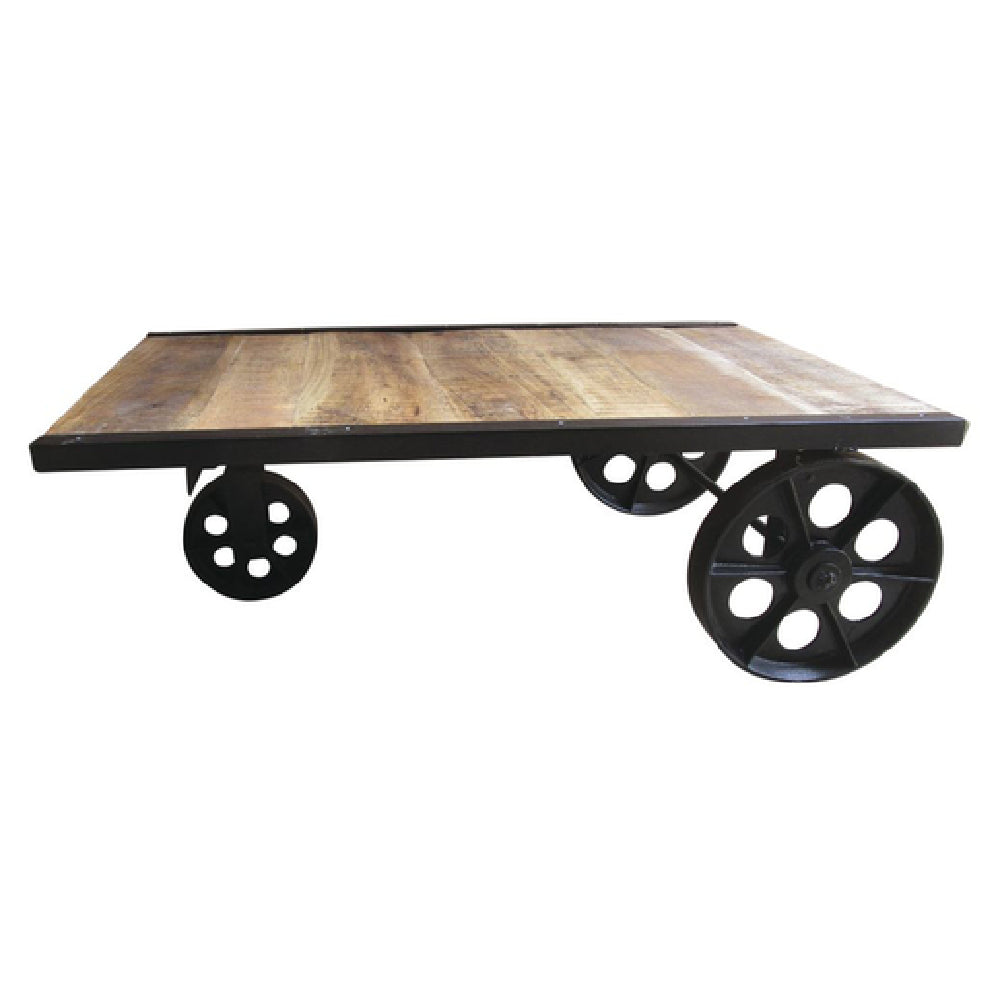 Hubert 81395 - Industrial Chic Display Cart, 39" X 23-1/2" X 13-1/4"H, Rectangular