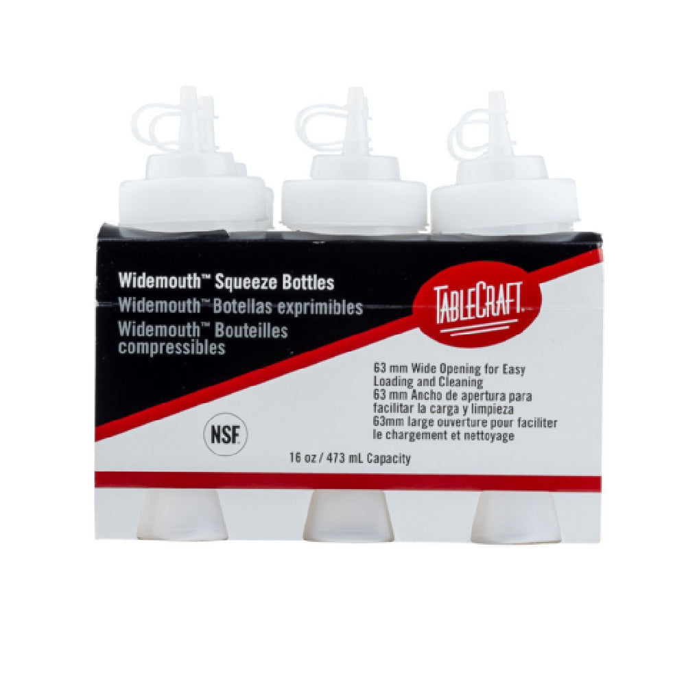 TableCraft Products 12632 - Cash & Carry WideMouth™ Squeeze Bottle, 16 Oz., 63mm Opening