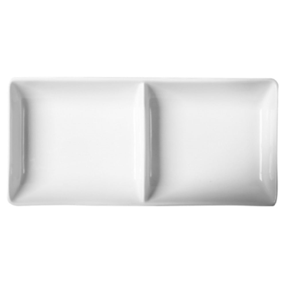 Cameo China 710-019 Divided Dish 9" X 4-1/4" X 1-3/4"H (23 Cm X 10.5 Cm X 3.5 Cm)